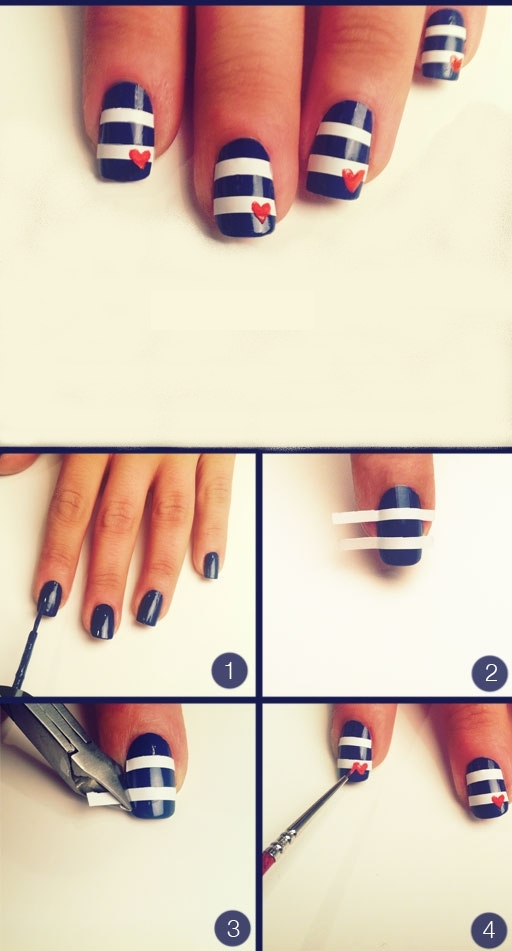 Navy nail art - StyleCoolture6
